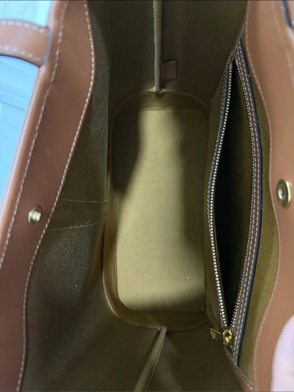 Celine Small Cabas Triomphe Canvas&Calfskin